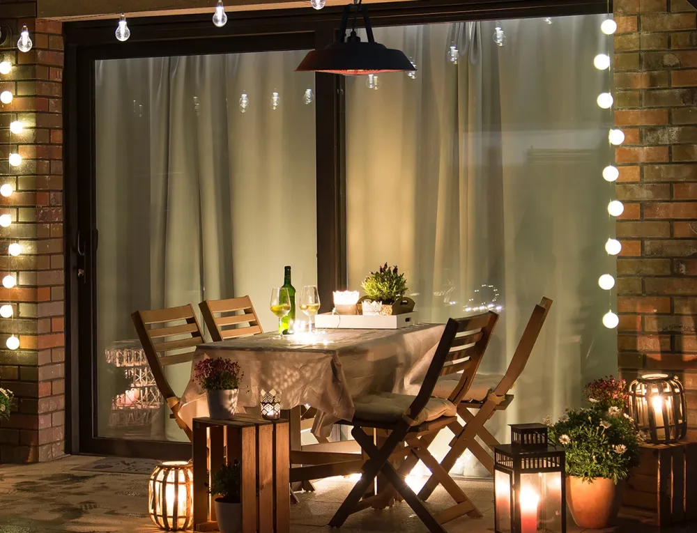 TECNO AIR SYSTEM Riscaldatore Infrarossi Sospensione Modello Ruby Patio RG1500-AP - Colore Nero