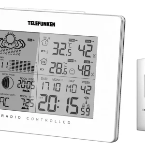TELEFUNKEN FWS - 400 (W) - Stazione Meteo 17.0 x 5.0 x 12.0 cm, Bianco