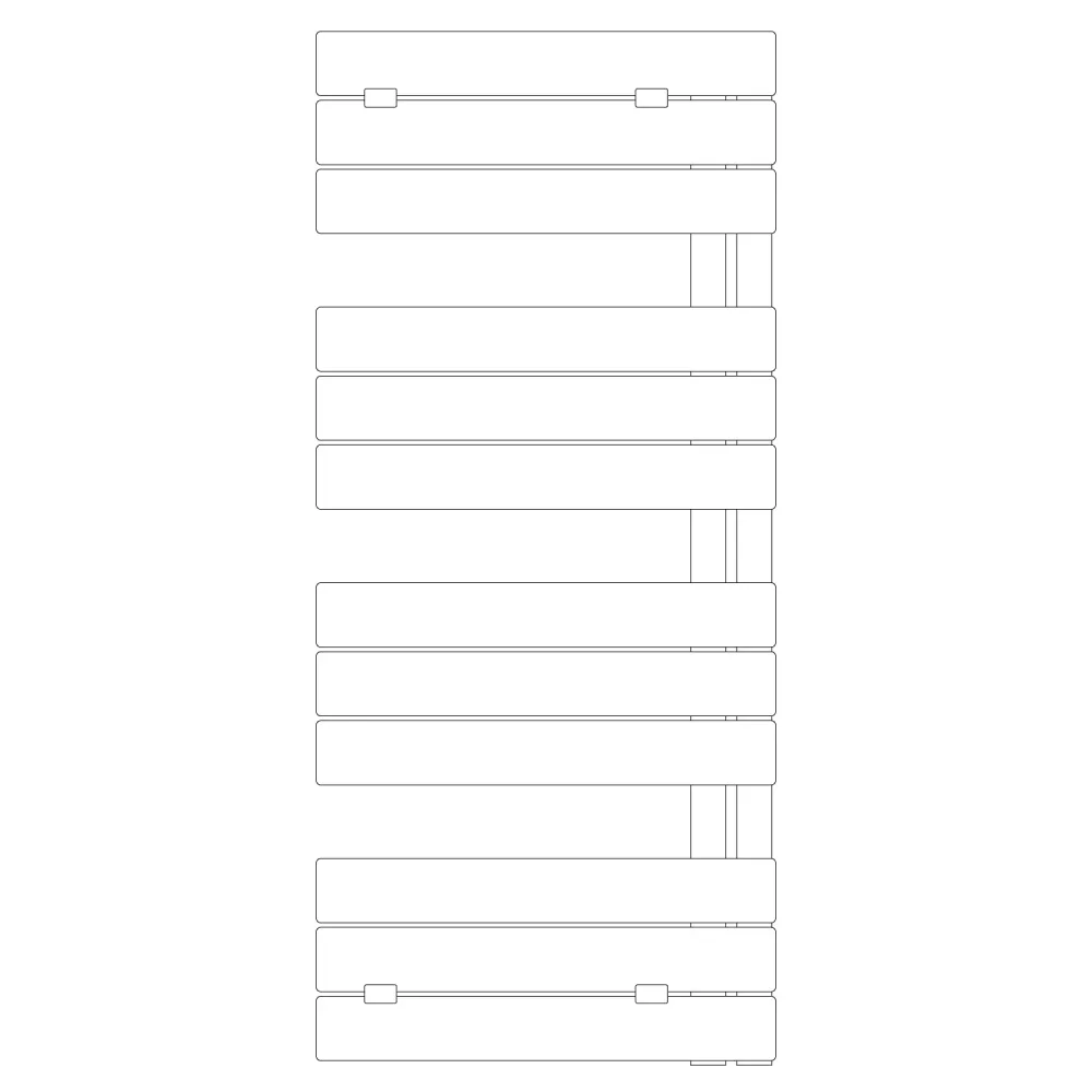 Termoarredo idraulico modello Alba di Lazzarini 1130x500 - Bianco