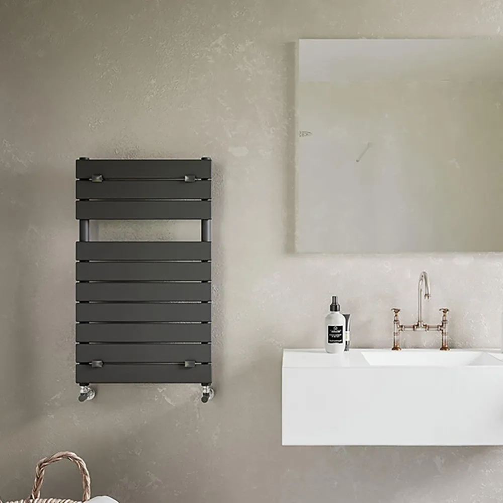Termoarredo idraulico modello Palermo di Lazzarini 840x500 - Nero Opaco