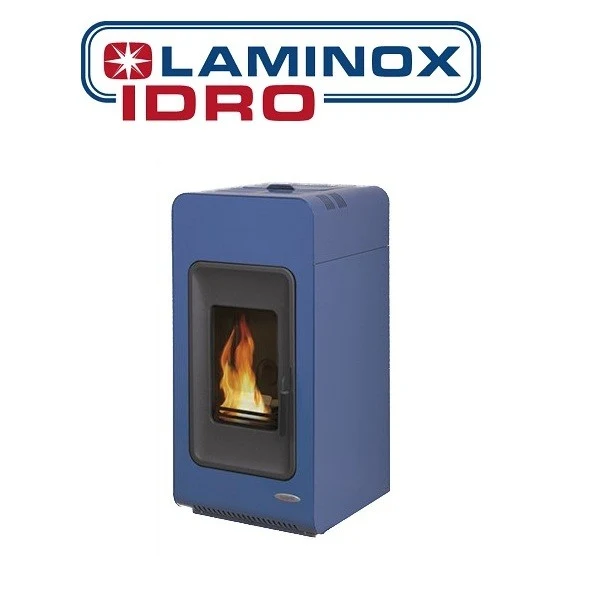 Termostufa Pellet Laminox Primula Idroventilata 13 Kw Colore Blu
