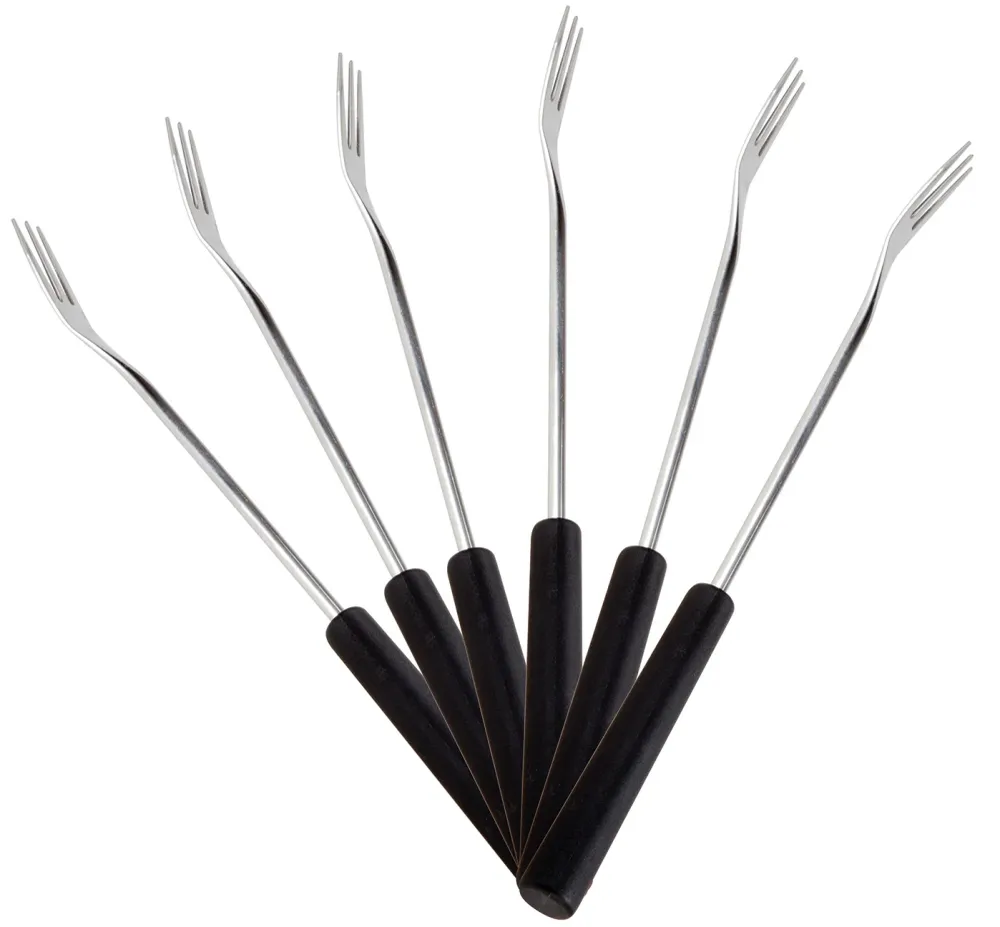 Trisa Set per fonduta Vario Inox – acciaio inossidabile, 2 l, 6 persone – argento/nero