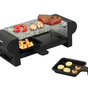 Tristar Griglia per raclette RA-2948 – 2 persone, 350 W, piastra gres – nero/argento