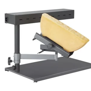 TTM Apparecchio per raclette POP – 1 metà formaggio, inclinabile, 1000 W, 55×29 cm – Grigio/Acciaio inossidabile