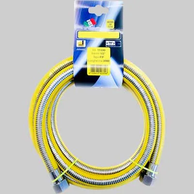 Tubo Gas Metallico Rivestito Ff Cm 100 Made Italy