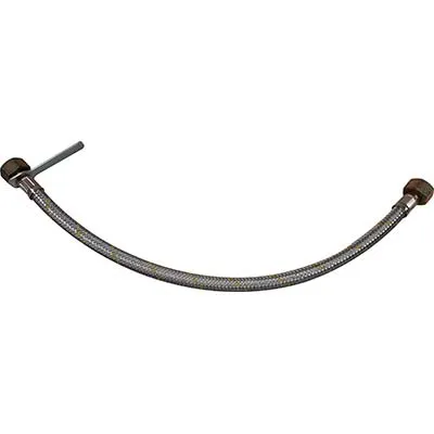 Tubo Gas Treccia X Centraline + Chiave - Acciaio Zincato 1/2F Cm 50- 2 Pezzi