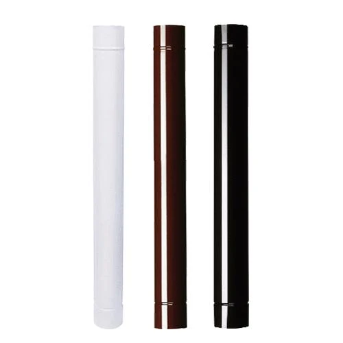 TUBO SMALTATO PER STUFE cm 100 ø 9 bianco - acciaio porcellanato