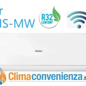 Unità Interna Parete Haier Inverter serie FLEXIS WHITE MW 18000 BTU AS50S2SF1FA-MW R-32 Wi-Fi Integrato Colore Bianco