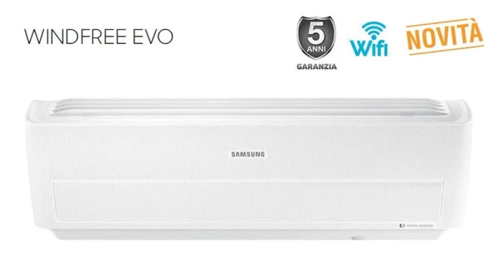 Unità Interna Parete Samsung Inverter serie WINDFREE EVO 9000 BTU AR09RXPXBWKNEU R-32 Wi-Fi Integrato
