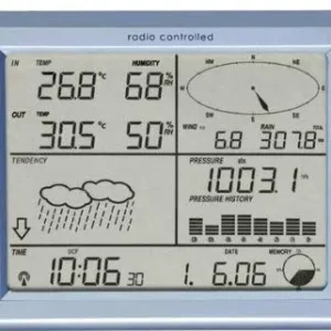 Velleman 406062 Stazione Meteo radiocontrollata WS1080, Touch Screen, grau