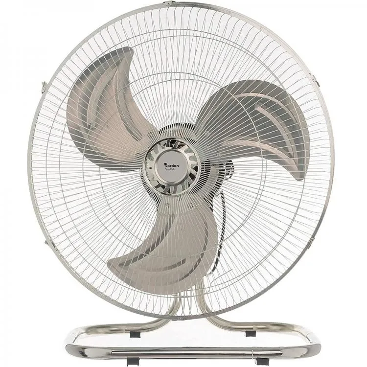 Ventilatore 3In1 Piantana Tavolo Parete Acciaio Cromato Base Tonda 60W Ø 52Cm