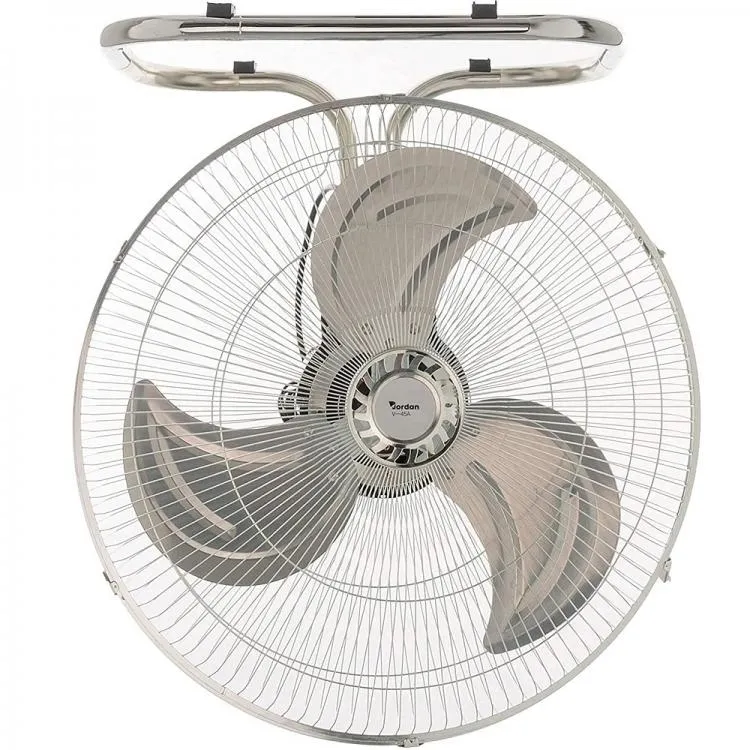 Ventilatore 3In1 Piantana Tavolo Parete Acciaio Cromato Base Tonda 60W Ø 52Cm