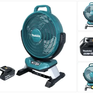 Ventilatore batteria Makita DCF 301 T1 18 V 33 cm + 1 batteria ricaricabile 5,0 Ah - senza caricabatterie