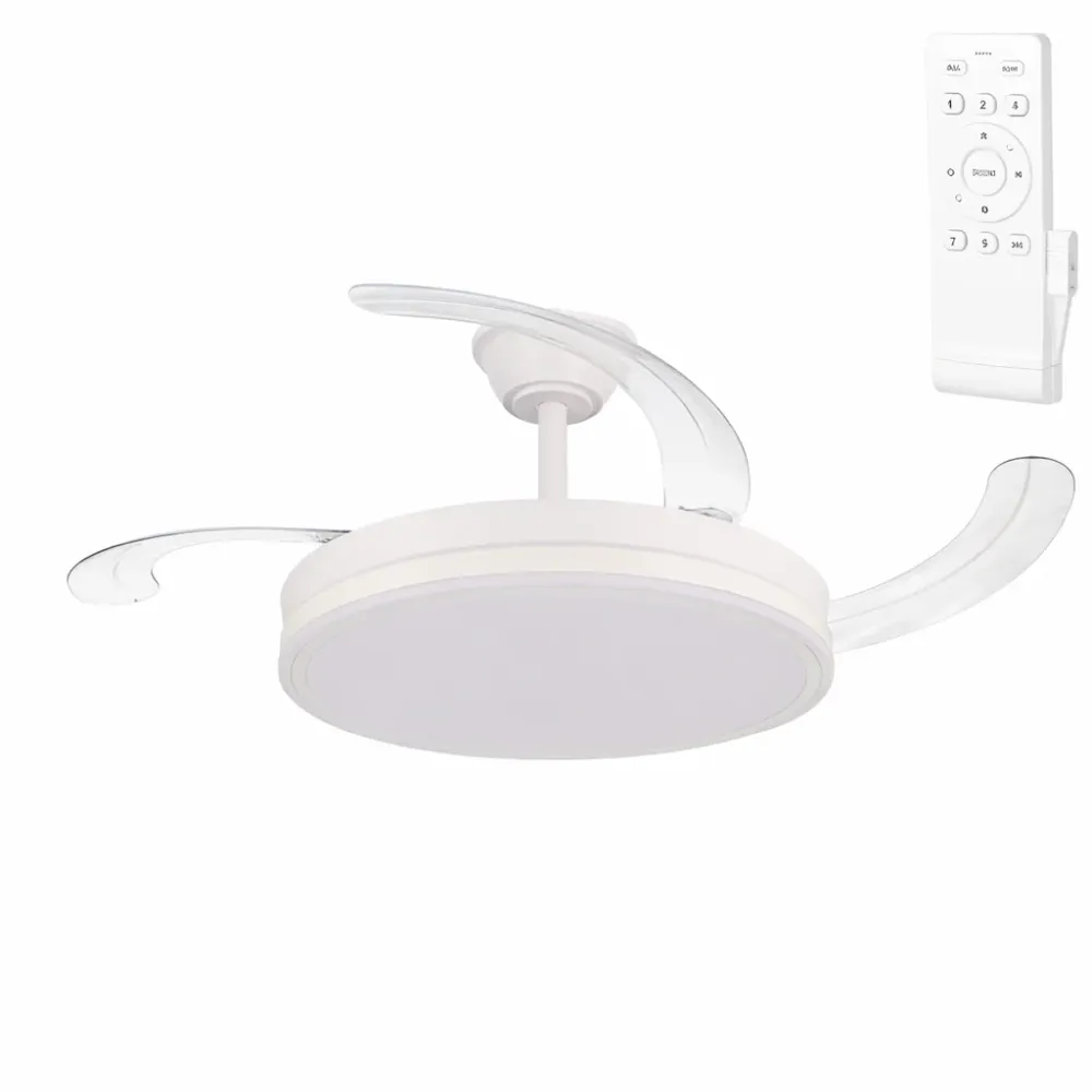Ventilatore DC bianco con funzione estate-inverno, 59W, bianco, 6980lm, 3000-4000-6000K