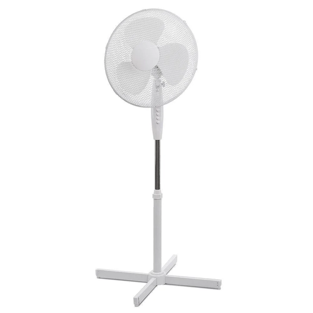 Ventilatore Piantana Ø40 cm 40W H125 3 Velocità Bianco