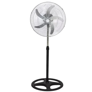 Ventilatore Piantana Acciaio 75W 3 Velocità Altezza Regolabile Base Anticaduta
