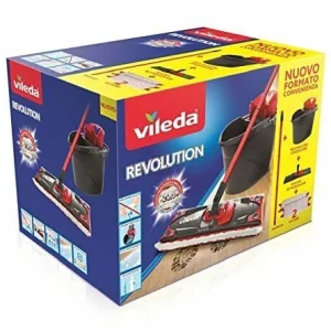 Vileda Revolution Box Sistema Lavapavimenti 2 1 Set con Strizzatore e Secchio