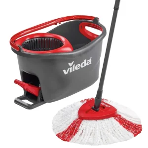 Vileda Turbo Sistema Lavapavimenti Rotante con 48.5 x 27.5 x 28 cm, Grey/Red