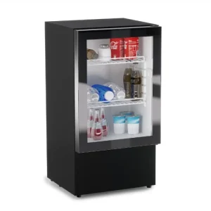 Ⓜ️🔵🔵🔵 Vitrifrigo LT45PV - Minibar compressore, Monoporta Frontale, 45 Litri, Serie OFFICE, Colore Nero, Porta vetro, Classe F