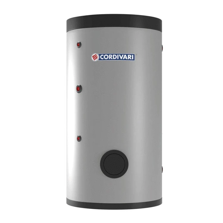 Volano Termico Cordivari PDC Pensile Per Pompa di Calore Da 100 LT Acciaio al Carbonio PVC Colore Grigio Codice 3070160920019