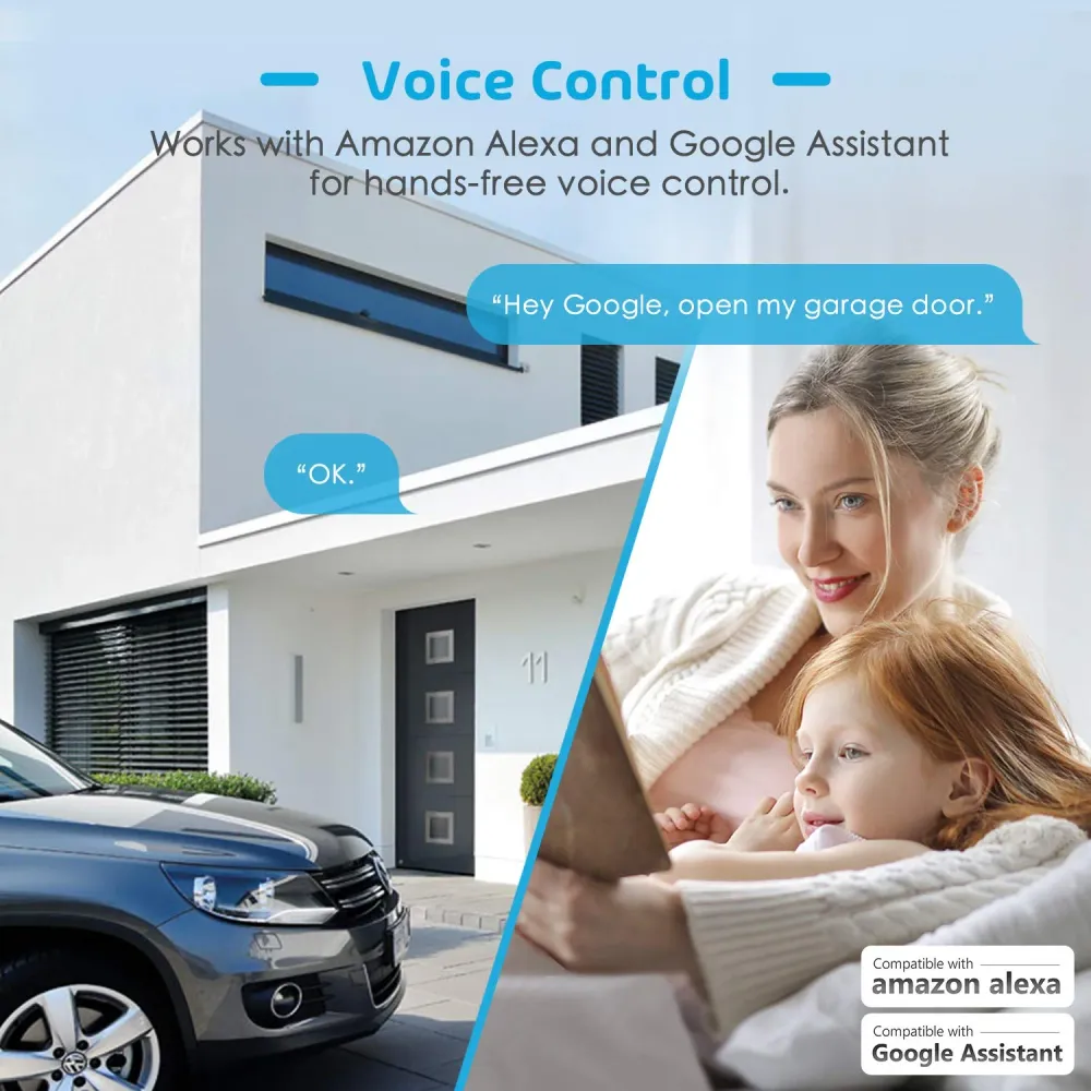 Wifi Apriporta Garage Door Opener Smart 18,8 x 11,7 x 4,5 cm, Bianco