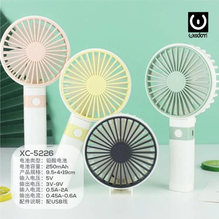 Wisdom Mini Ventilatore Portatile Ricaricabile Usb Casa Campeggio Mano/Tavolo