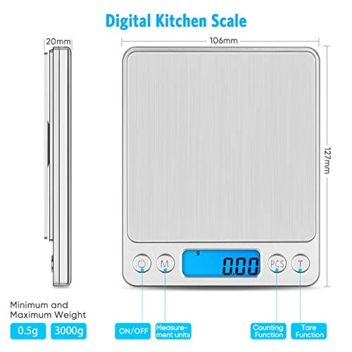 XINYU Portatile Bilancia Cucina,Intelligente Bilance per...