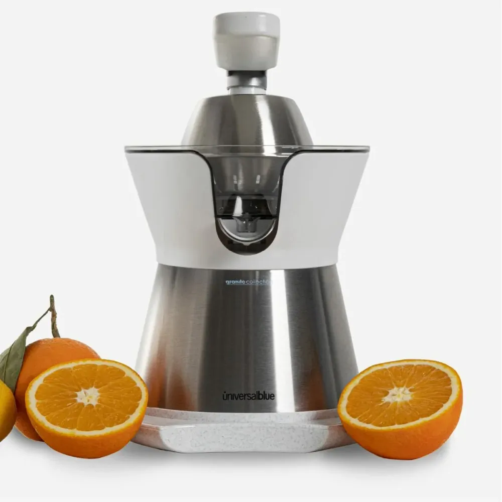 Spremiagrumi Elettrico Compatibile Blue JUICY Bianco Acciaio 300 W