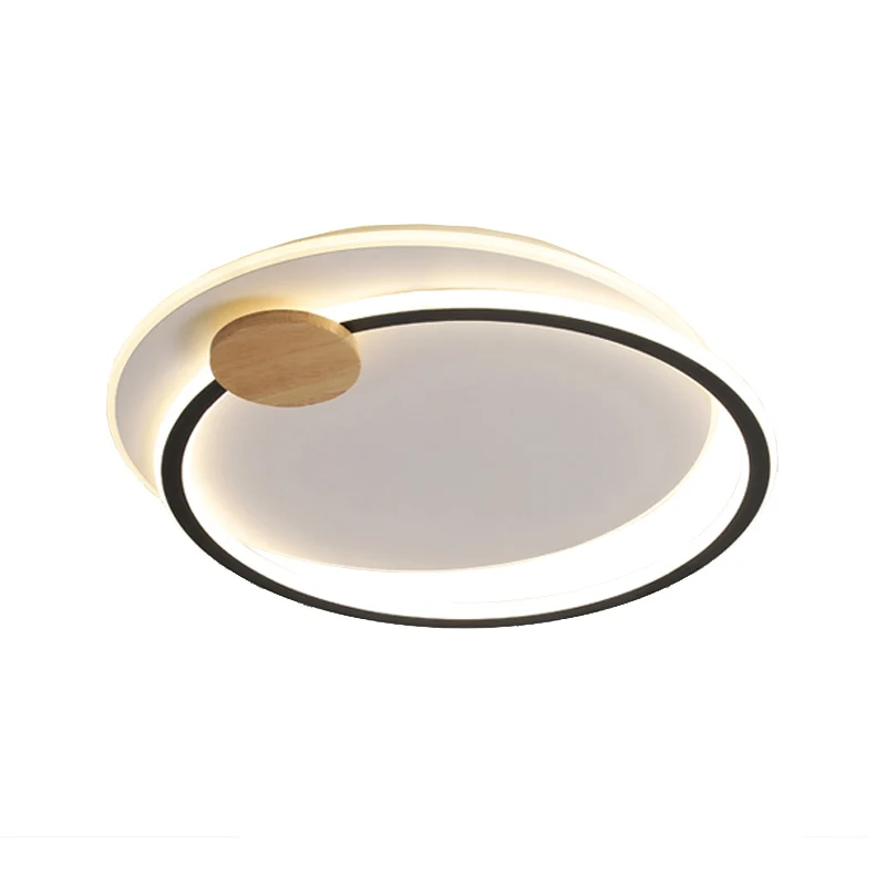 Apparecchio da soffitto doppio cerchio nero/grigio Acrilico minimalista da 16,5"/20,5" di larghezza Illuminazione da incas...