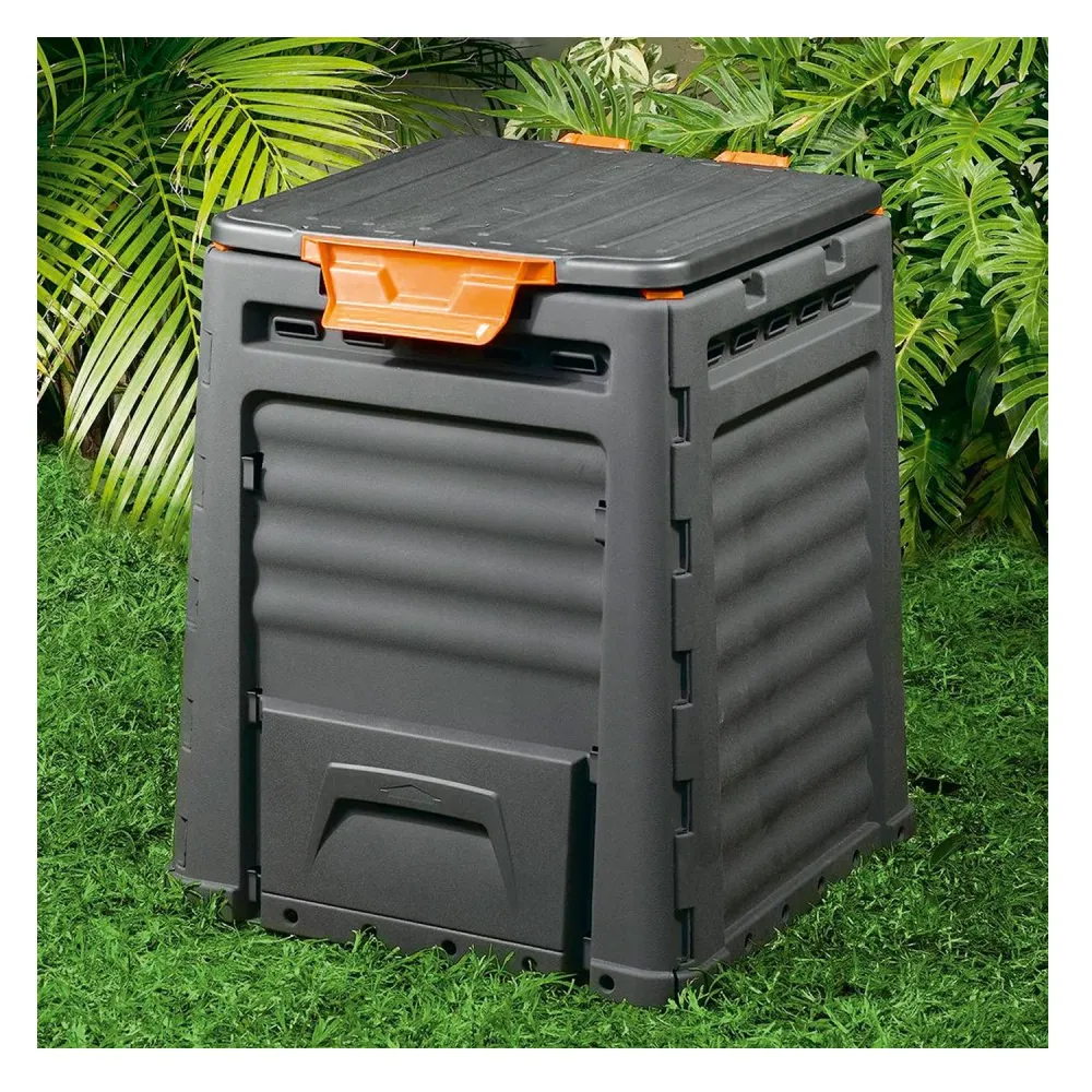 Certificato Classe ++ Composteriera Keter Eco Composter 320L Flaps per estrarre il compost da due lati