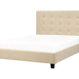 Fabric EU Double Size Bed Camoscio LA ROCHELLE