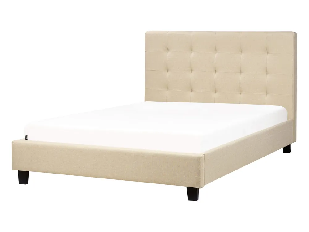 Fabric EU Double Size Bed Camoscio LA ROCHELLE