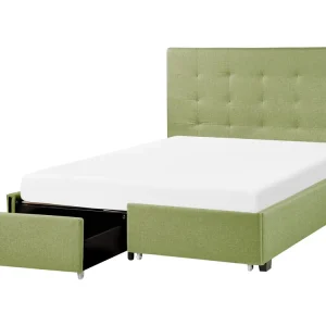 Fabric EU Gemello Size Bed Storage Green LA ROCHELLE