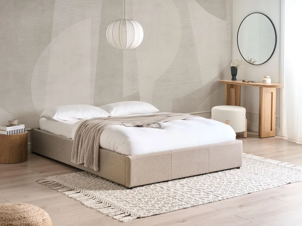 Forno da Incasso Compatto Fabric EU Bifacciale Size Ottoman Bed Beige DINAN