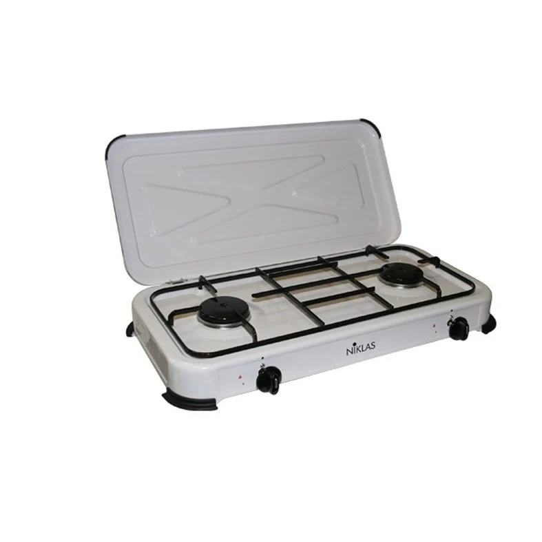 Forno da Incasso Touch Fornello Gas 2 Fuochi Acciaio Porcellanato colore Bianco Online Sale