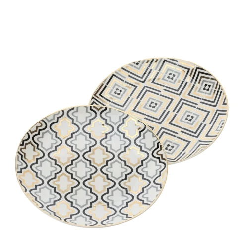 HERVIT- Box 2 Piatti Dolce Porcellana VLK Design - Ø19cm