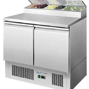tavolo refrigerato/saladette per pizza gel-o-mat modello ESL3832GR con 2 porte 59BSKT.2GL.6