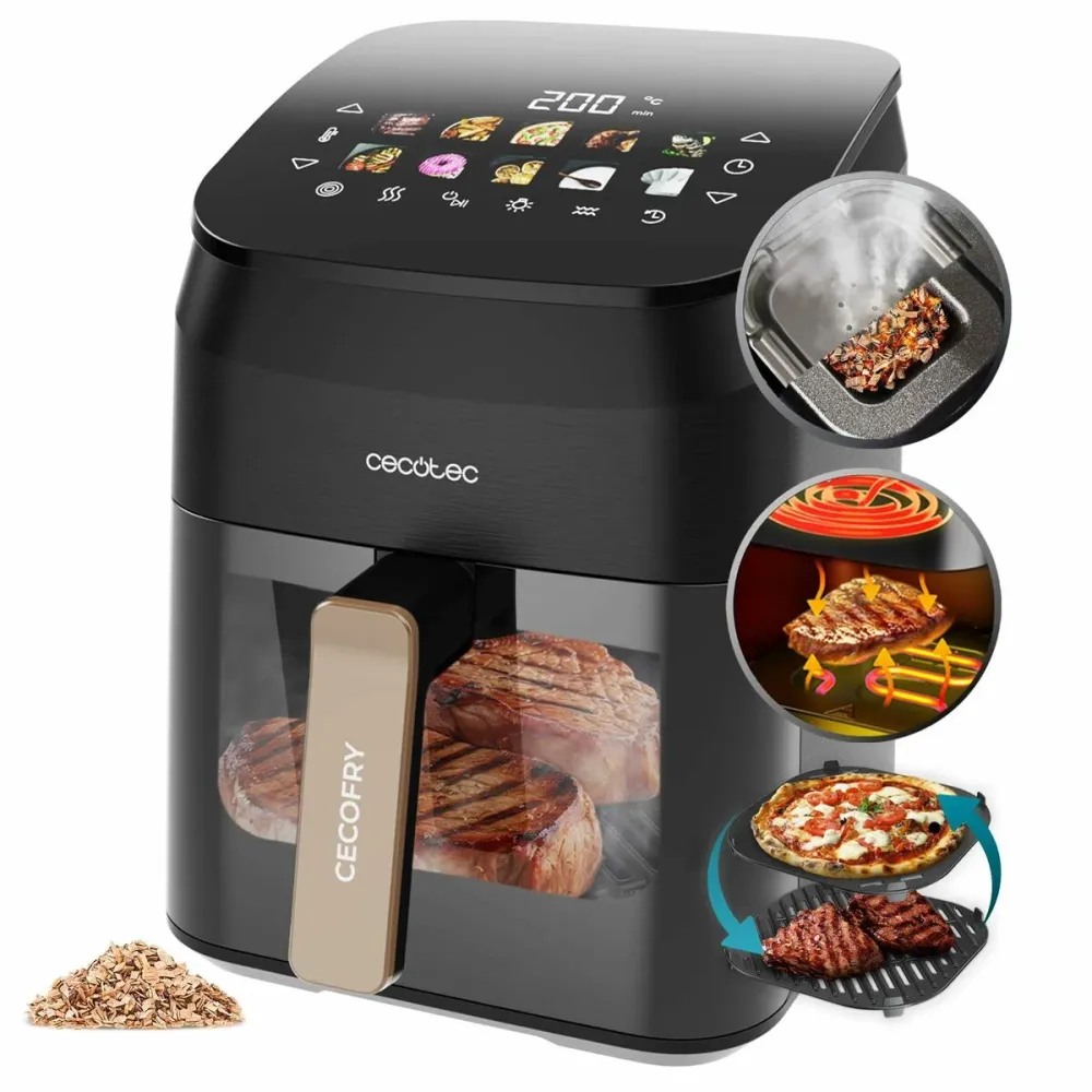 Friggitrice ad Aria Cecotec Smokin' 4500 1900 W Nero 4,5 L