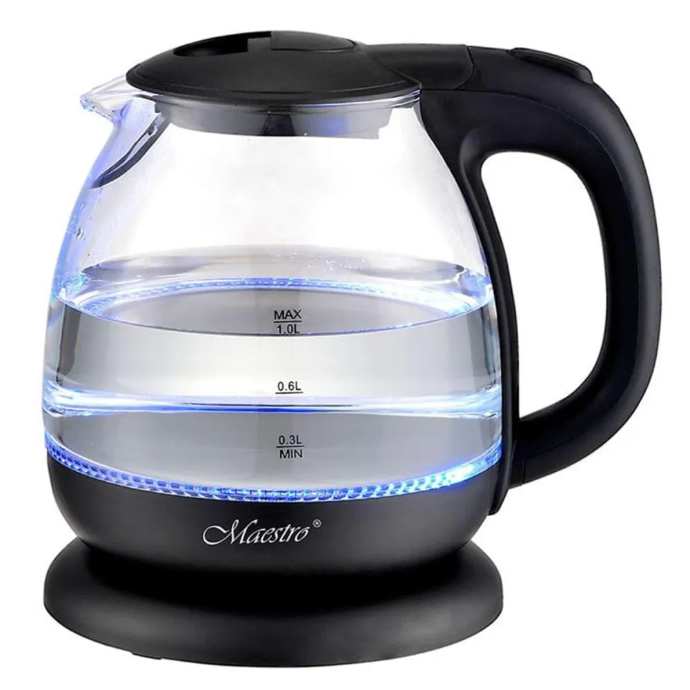 Bollitore elettrico 1L Maestro MR055 vetro - nero