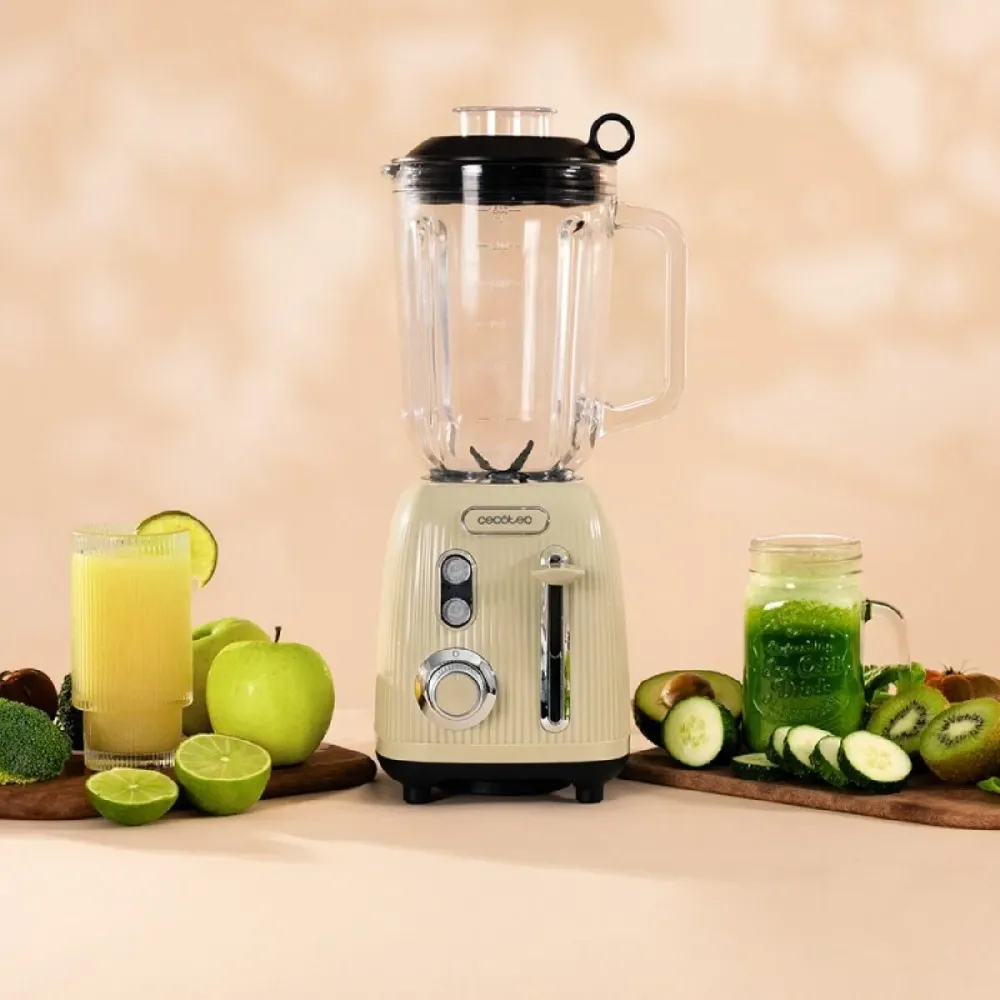 Frullatore Cecotec Power Nero puro Titanium RetroGreen Verde