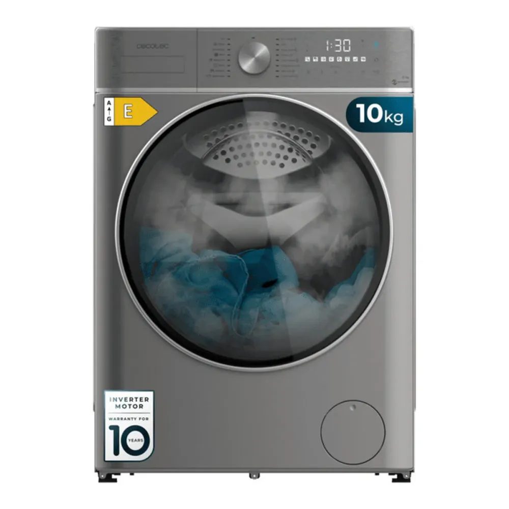 Lavatrice - Asciugatrice Cecotec 10680 Inverter acciaio 10 kg 6 Kg 1400 rpm