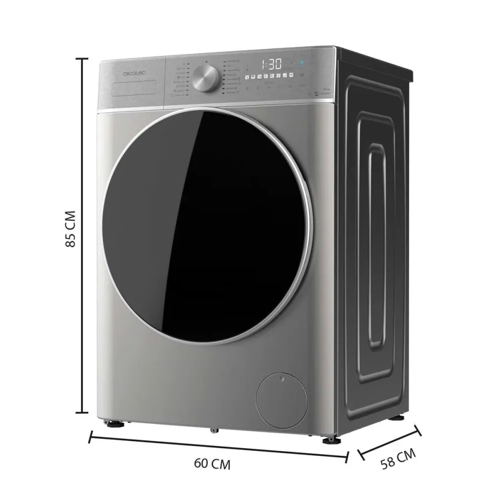 Lavatrice - Asciugatrice Cecotec 10680 Inverter acciaio 10 kg 6 Kg 1400 rpm