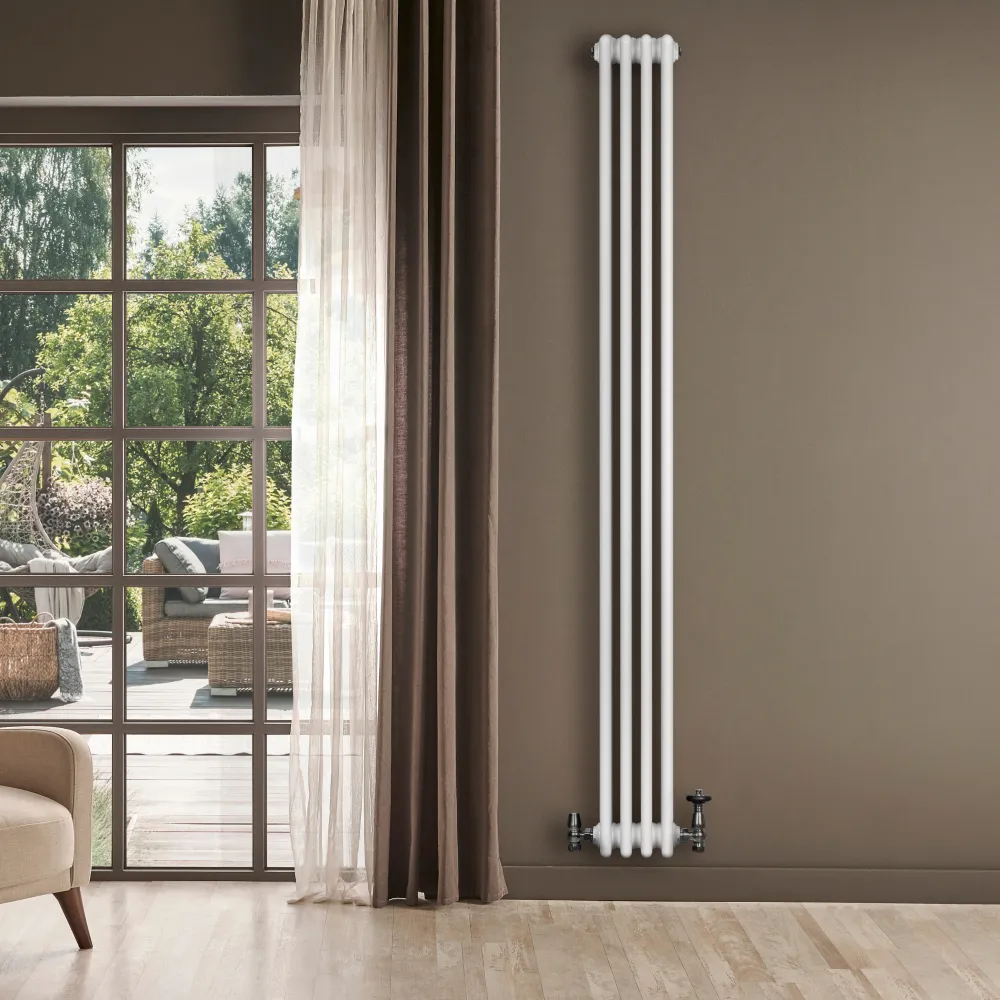 Radiatore Tradizionale 4 Colonne Verticale 1800 x 200 mm Bianco