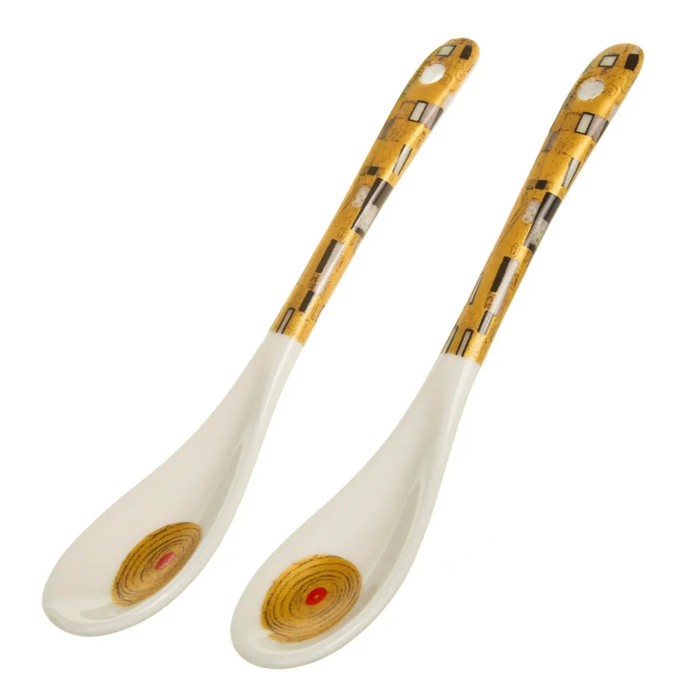 Macchina per Caffè Espresso Espresso Gustav Klimt Porcelain Cup Set Teaspoons