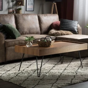 Tavolino da caffè legno marrone 120 x 60 cm WELTON