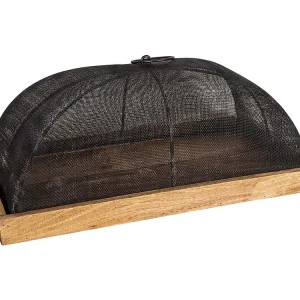 Vassoio legno con campana rete
