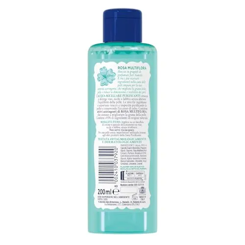 Acqua alle Rose, Linea Viso Purificante per Pelli con Imperfezioni, con Attivi Astringenti di Rosa Multiflora per Opacizzare