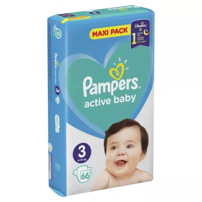 Pannolini Attivi Taglia 3 Pampers 66 Pezzi