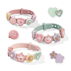 Little Dutch - Braccialetti con ciondoli scorrevoli - Rosa - Giardino delle fate