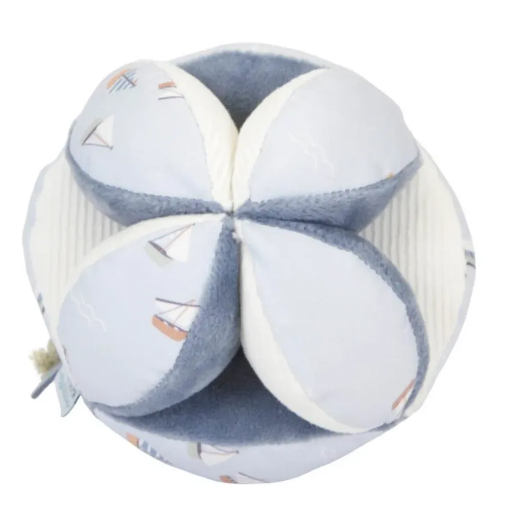 Little Dutch - Palla Sensoriale Stoffa Sonaglio - Gripping Ball - Celeste